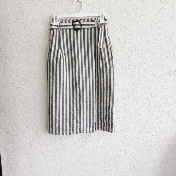 Anthropologie Dresses & Skirts - Anthropologie | Striped wrap pencil skirt